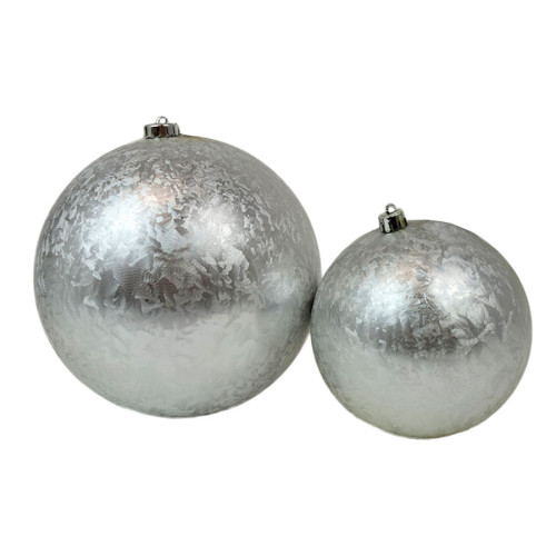 Bombka srebrna mrożona...