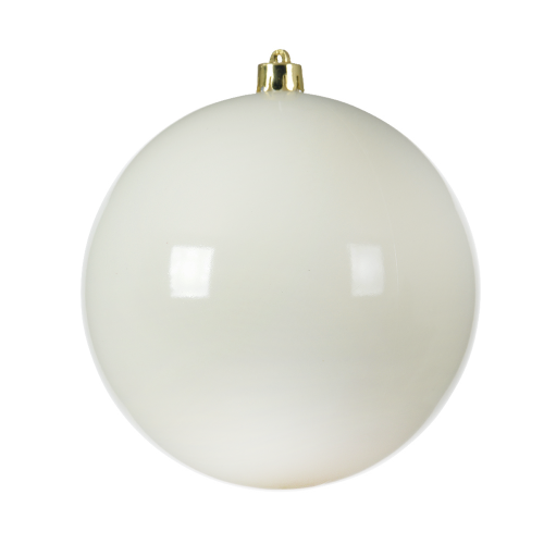 Bombka plastik biała 14cm