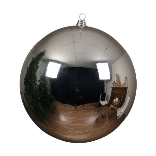 Bombka plastik srebrna 20cm